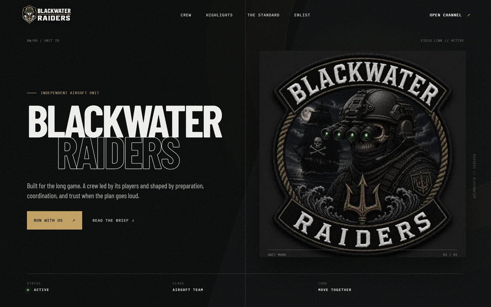 Blackwater Raiders homepage