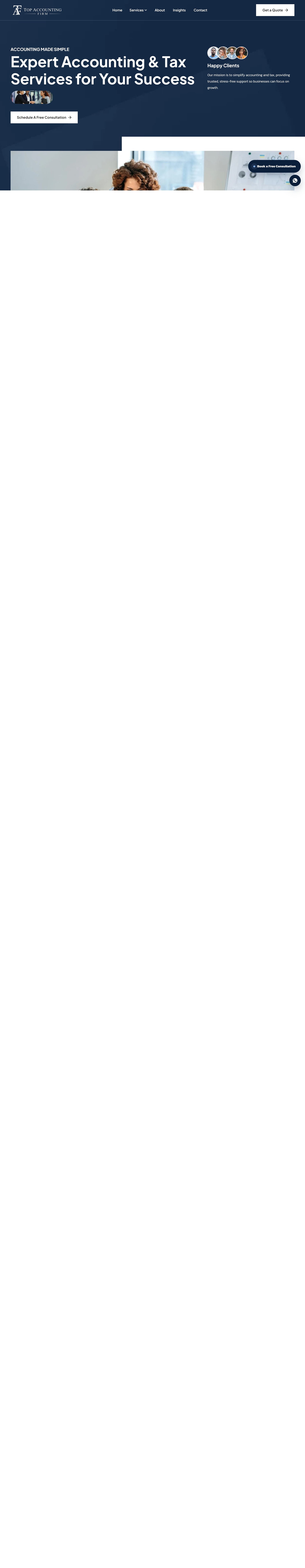 Full Top Accounting Firm homepage, top to bottom