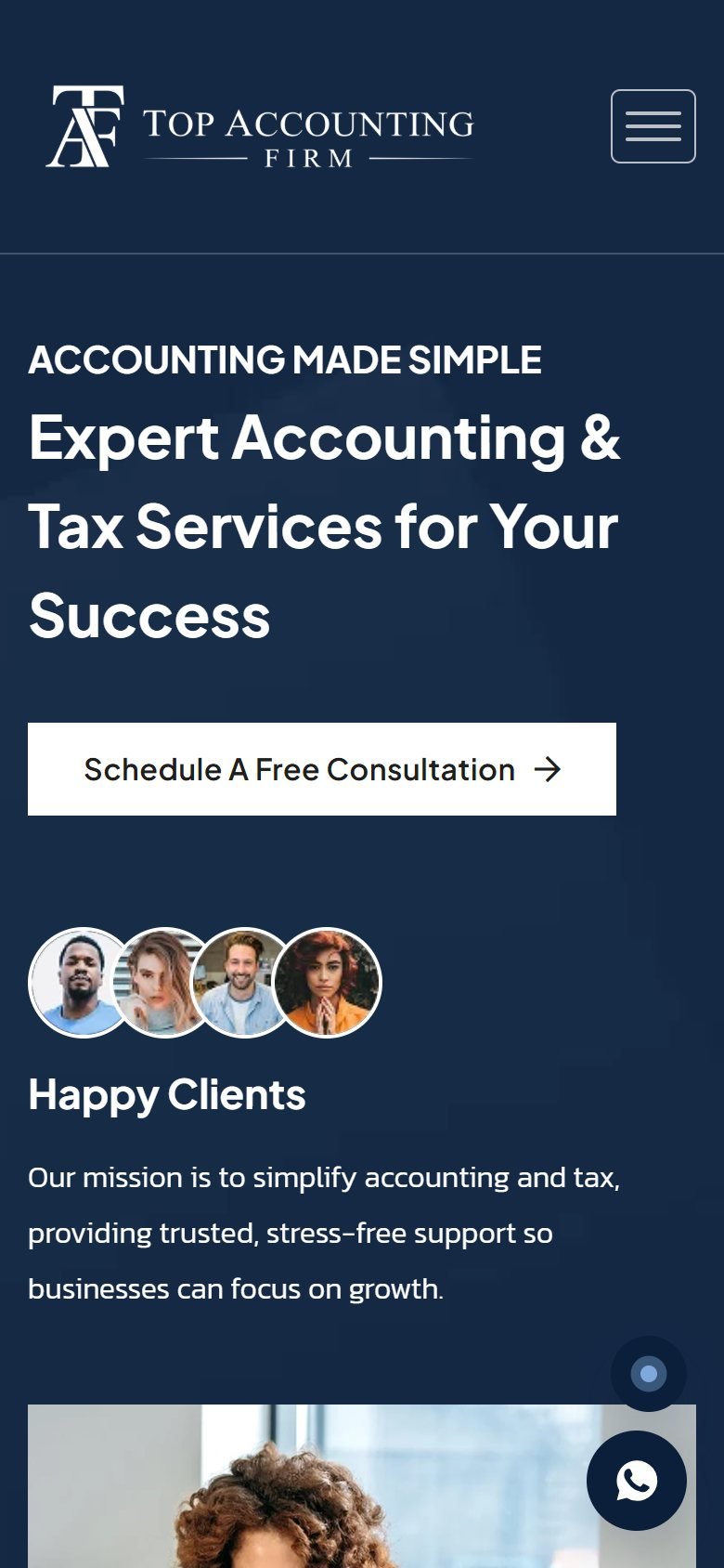 Top Accounting Firm on a phone